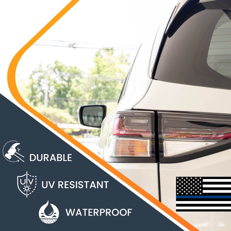 Magnet Me Up Thin Blue Line American Flag Magnet Decal, 3x5 inches, 2 Pack, Black, White and Blue, Heavy Duty Automotive Magnet for Car Truck SUV, in Support of Law Enforcement Officers - Image 4